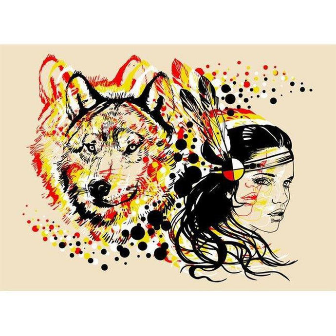 Mother Of Wolves- ScreenPrint-Chippewar-First-Nations-Artist