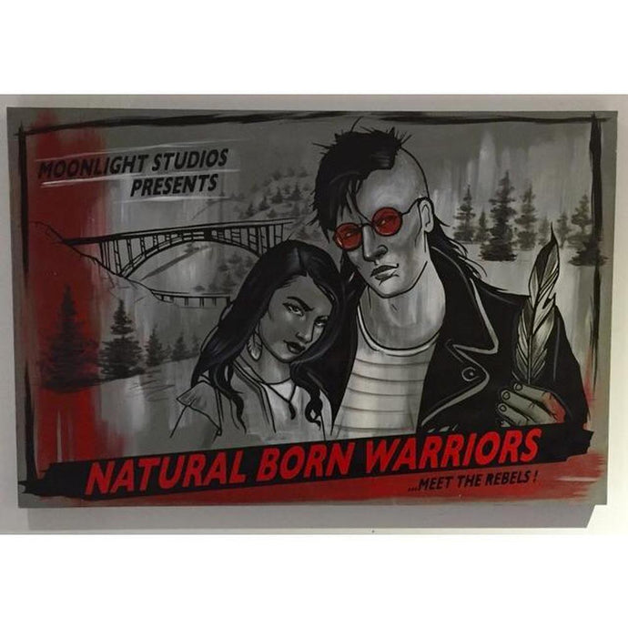 Natural born warriors painting-Chippewar-First-Nations-Artist