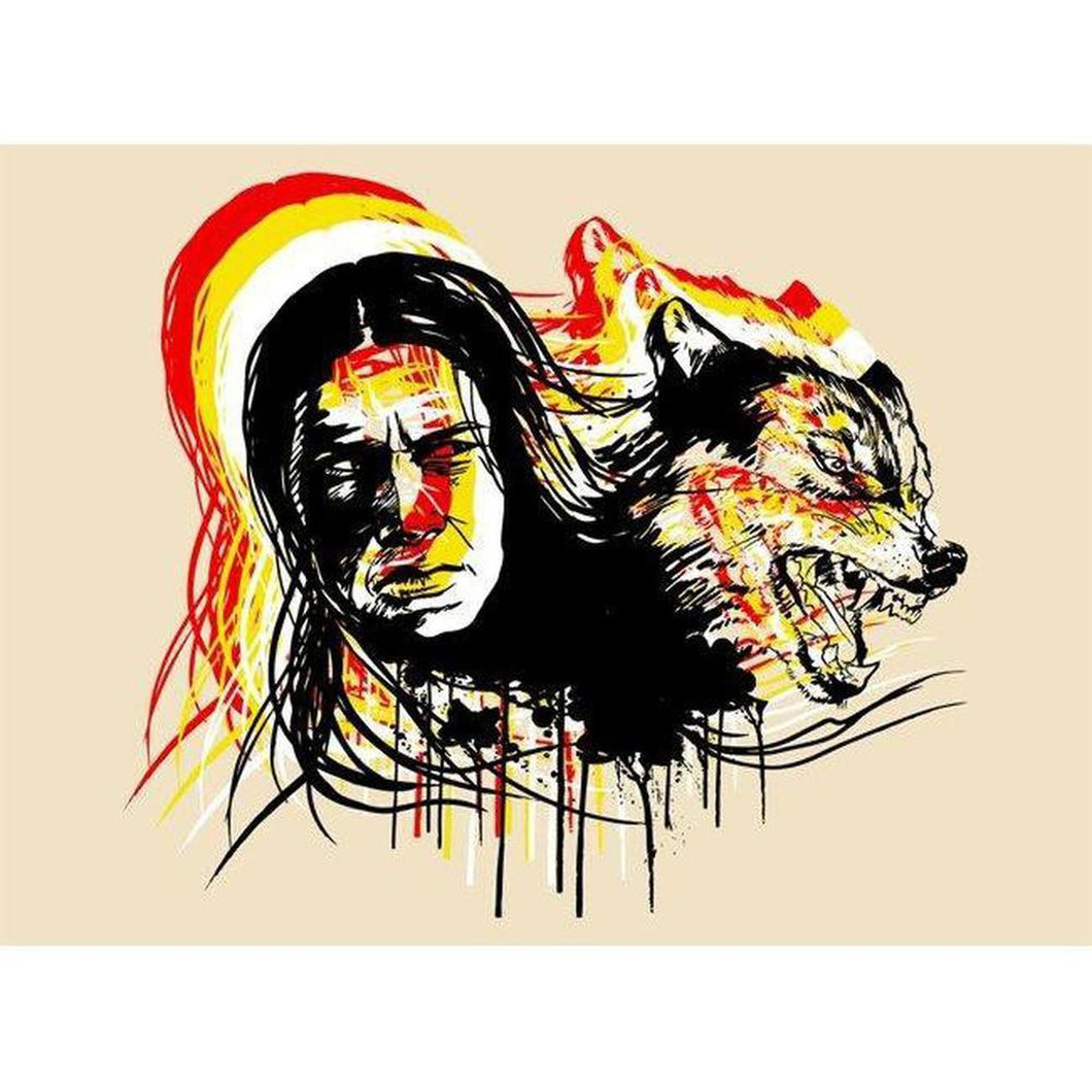 Wolf Paw- ScreenPrint-Chippewar-First-Nations-Artist
